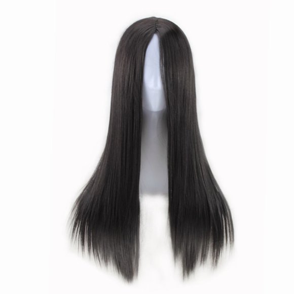 Black straight hair wig Inches 10 12 14 16 18 20 22 24 - Picture 2 of 3
